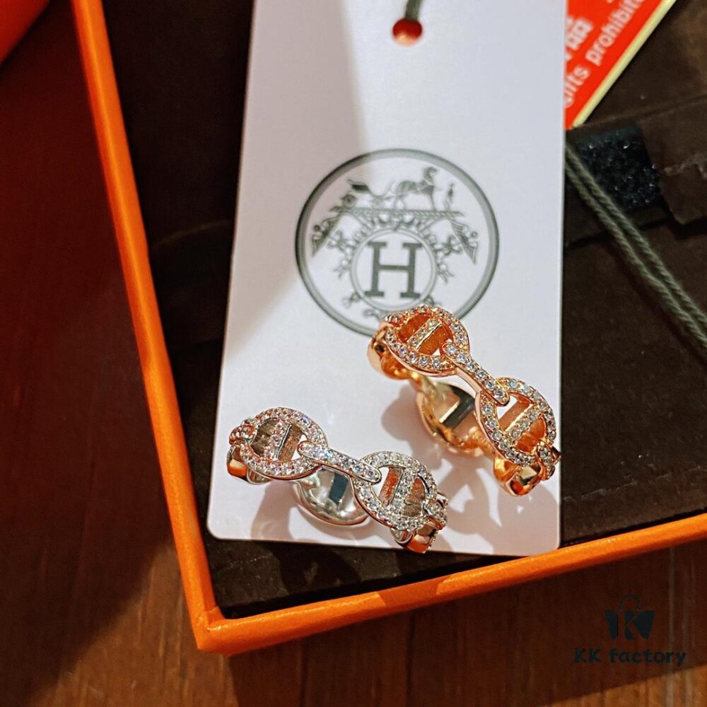 V Gold Series: Hermes Pig Nose Full Diamond Ring