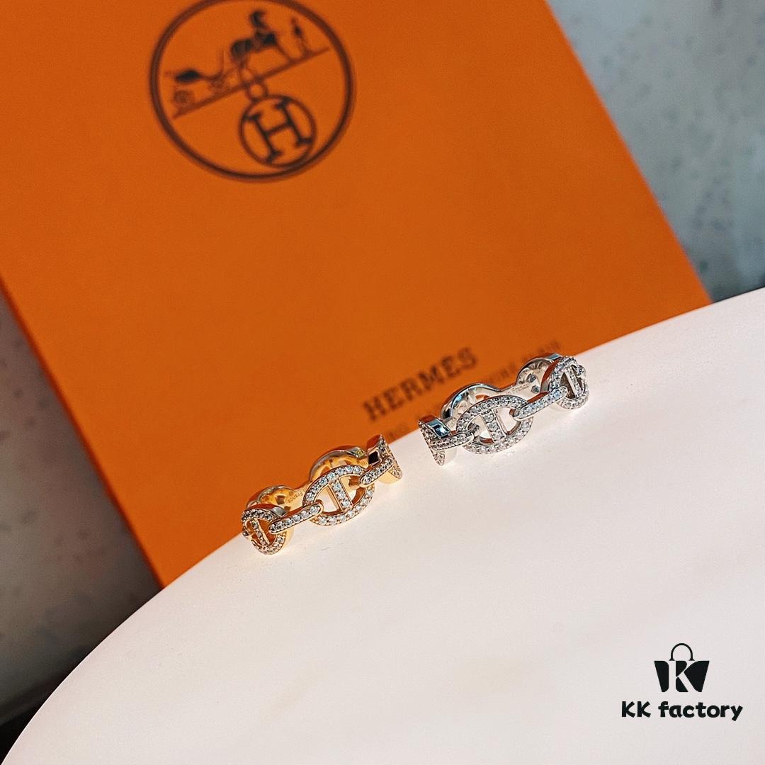 V Gold Series: Hermes Pig Nose Full Diamond Ring