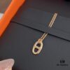 Hermes Nose Mini Nose Lock Necklace, Delicate and Cute Design, Available in Silver and Rose Gold, Solid Weighted Craftsmanship with Hand-Polished Thick Plating
