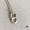 Hermes Nose Mini Nose Lock Necklace, Delicate and Cute Design, Available in Silver and Rose Gold, Solid Weighted Craftsmanship with Hand-Polished Thick Plating