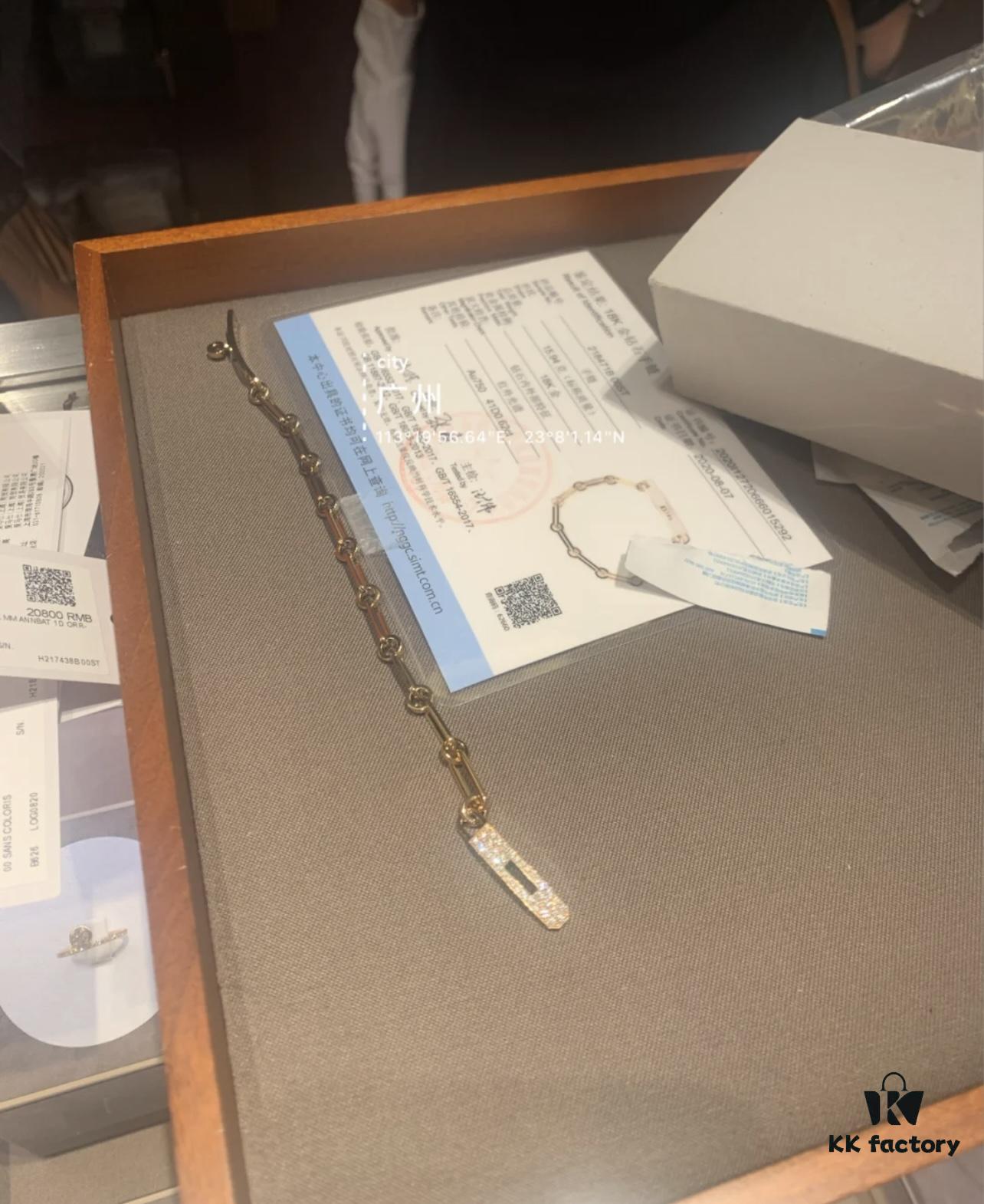 Hermesss Kelly Hermes Diamond Bracelet