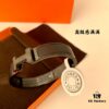 Hermes H Matte Black Sandblasted Black Warrior H Bracelet