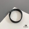H Black Enamel Bracelet ❤️ Best Couple's Style, Sizes 17/19 Available ❤️ Z Enamel Craftsmanship, Brushed Metal Finish, Elegant and Stylish!
