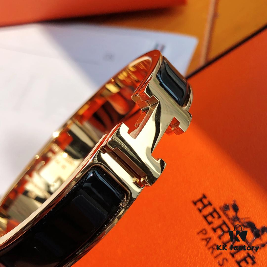 Exclusive Stock! New Color Release! Hermes Classic Enamel Cuff Bracelet, Lin Xintong & Jiang Xin's Same Style, Inspired by Andalusian Iron Balconies