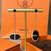 Hermes Chaine d'Ancre Verso Asymmetric Pig Nose Earrings in Yellow Gold, Rose Gold, and Black Ceramic