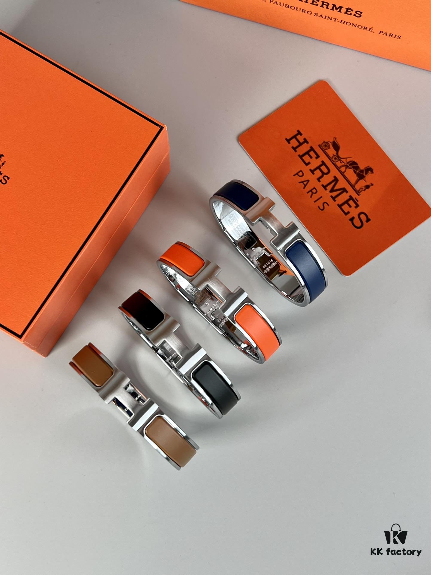 Hermès New Arrival Bracelet, Authentic-Like Inner Circle Label Sticker, Proxy Purchase Version 😎 Herme*CLIC Enamel H Bracelet, Stylish and Versatile Look ❤ Perfect for Couples 👨🏻💏🌸
