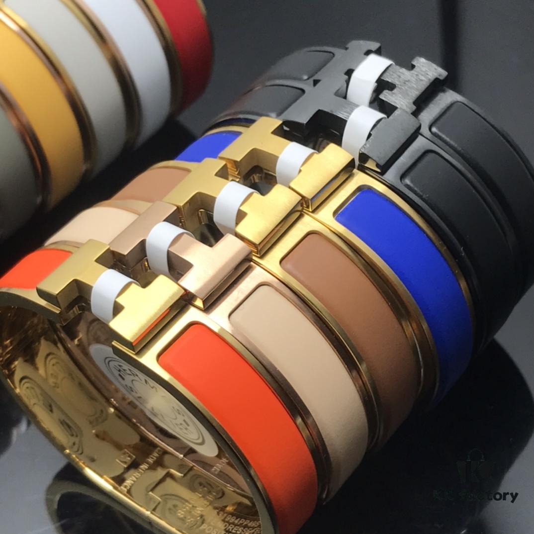 Hermes Bracelet New Matte Sandblasted Couple Bracelet White Gold Rose Gold Yellow Gold Size: Men's Women's