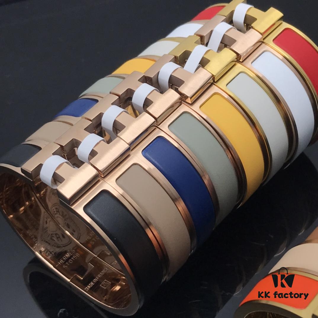 Hermes Bracelet New Matte Sandblasted Couple Bracelet White Gold Rose Gold Yellow Gold Size: Men's Women's