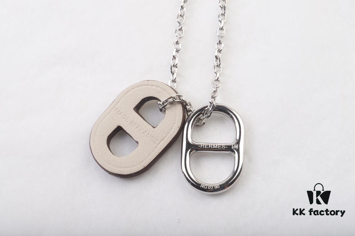 Hermès OMaillon Series Calfskin Necklace