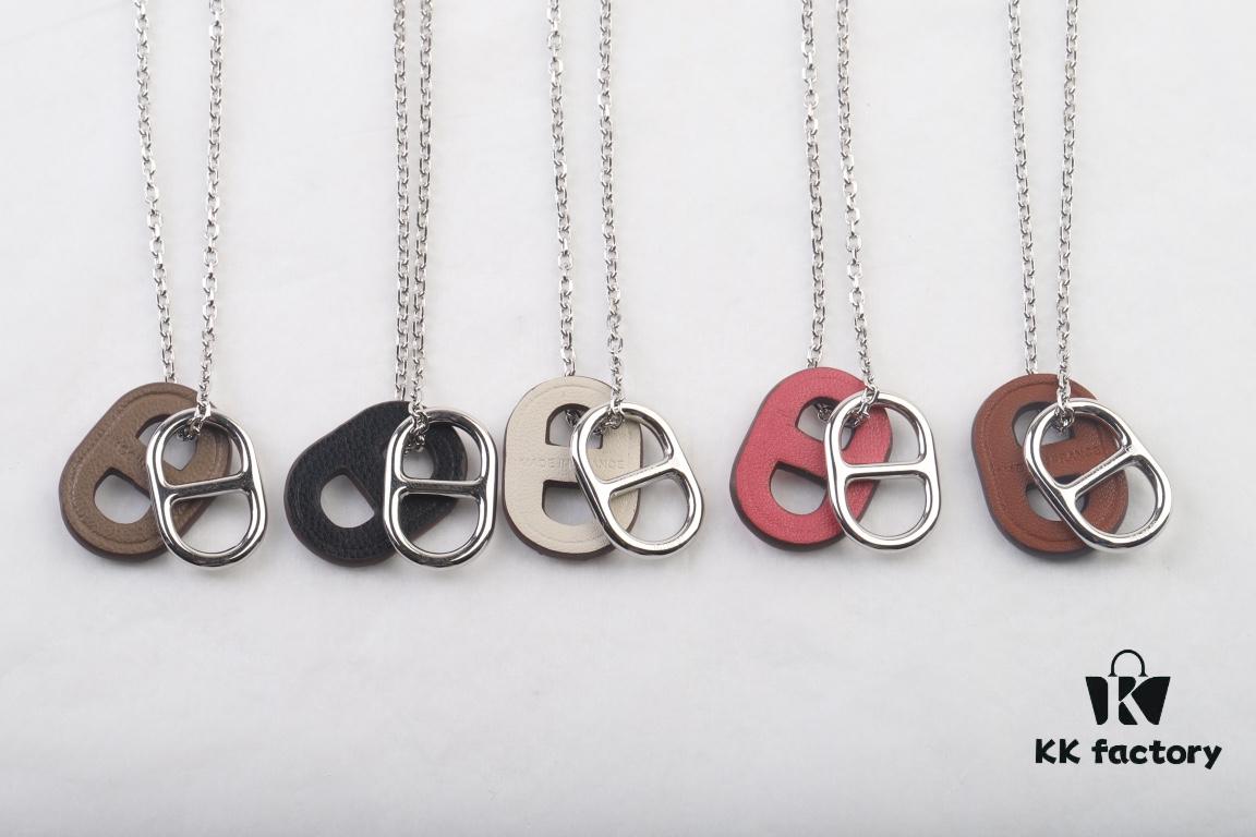 Hermès OMaillon Series Calfskin Necklace