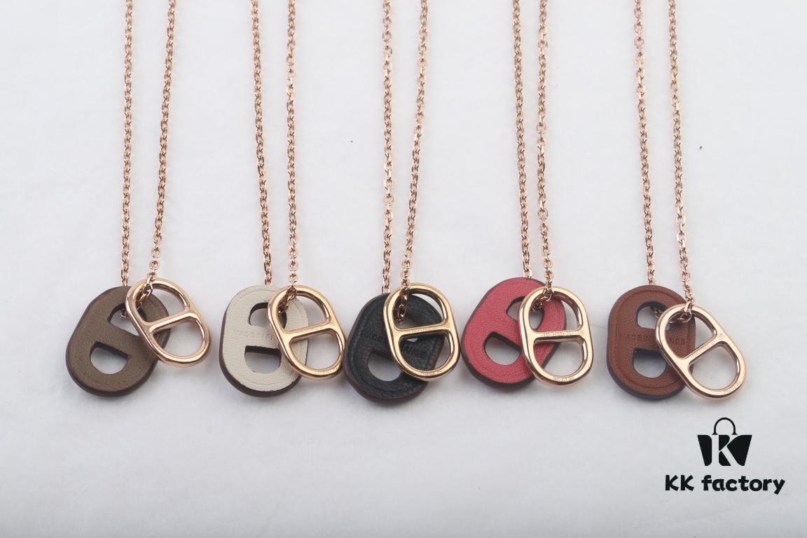 Hermes OMaillon Series Calfskin Necklace