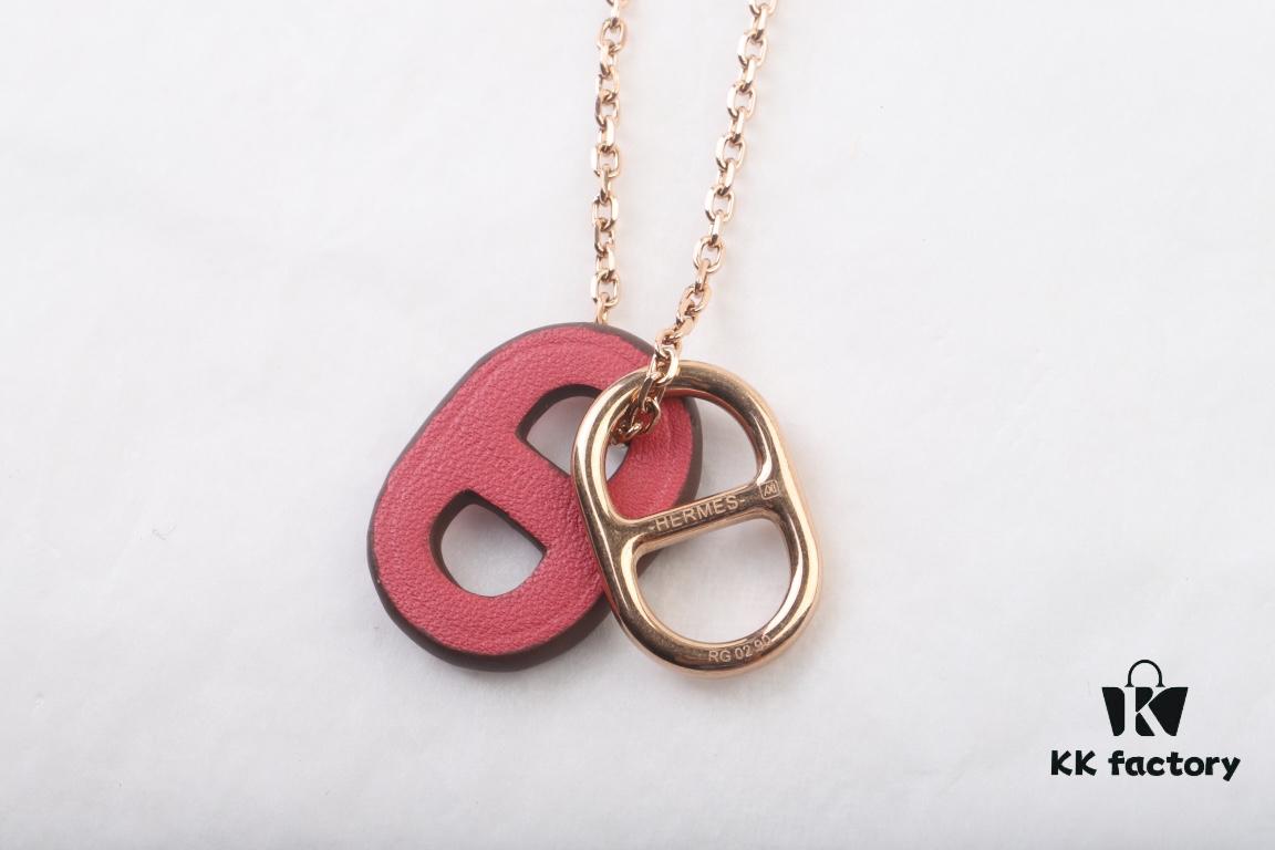 Hermes OMaillon Series Calfskin Necklace