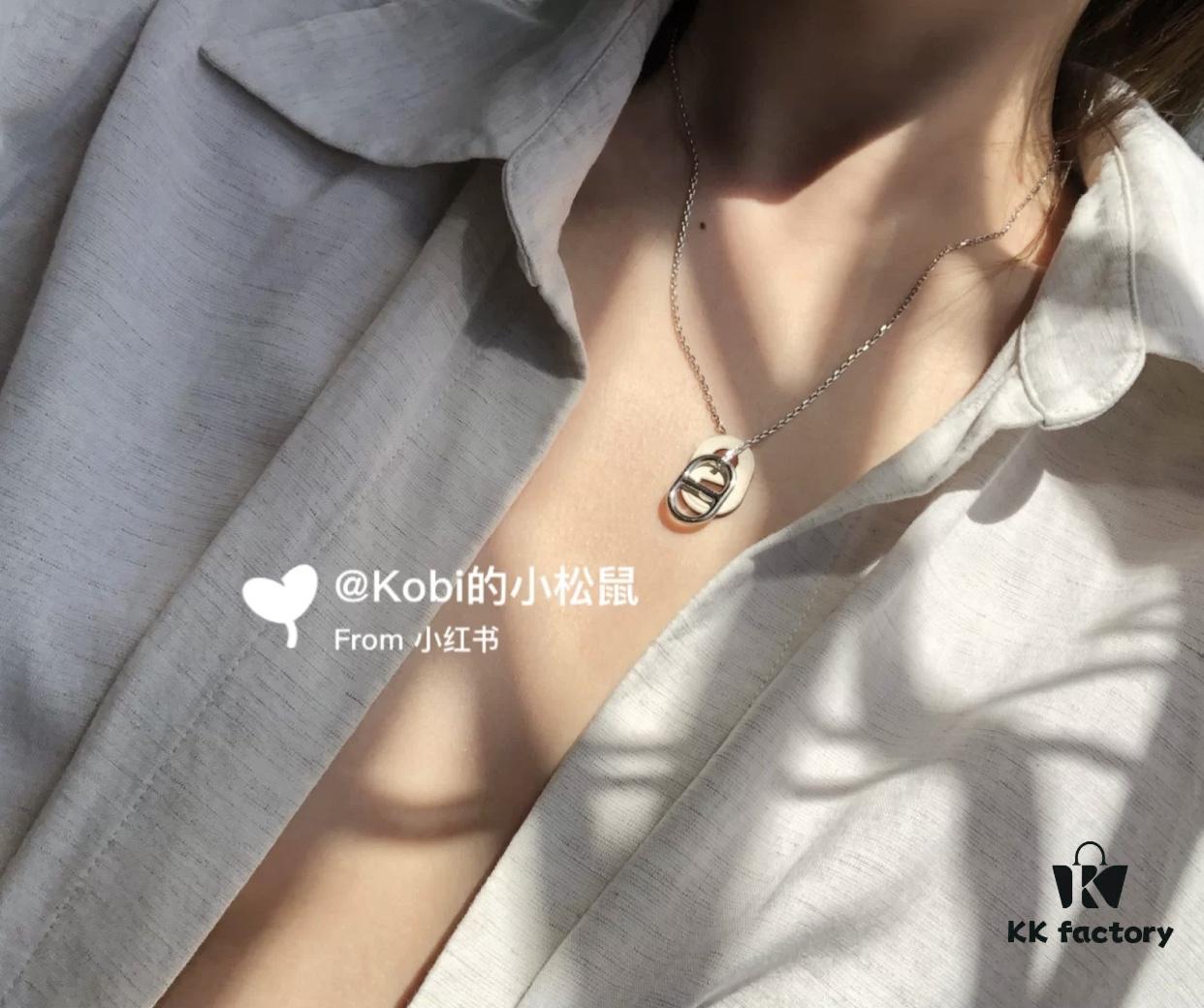 Hermès OMaillon Series Calfskin Necklace