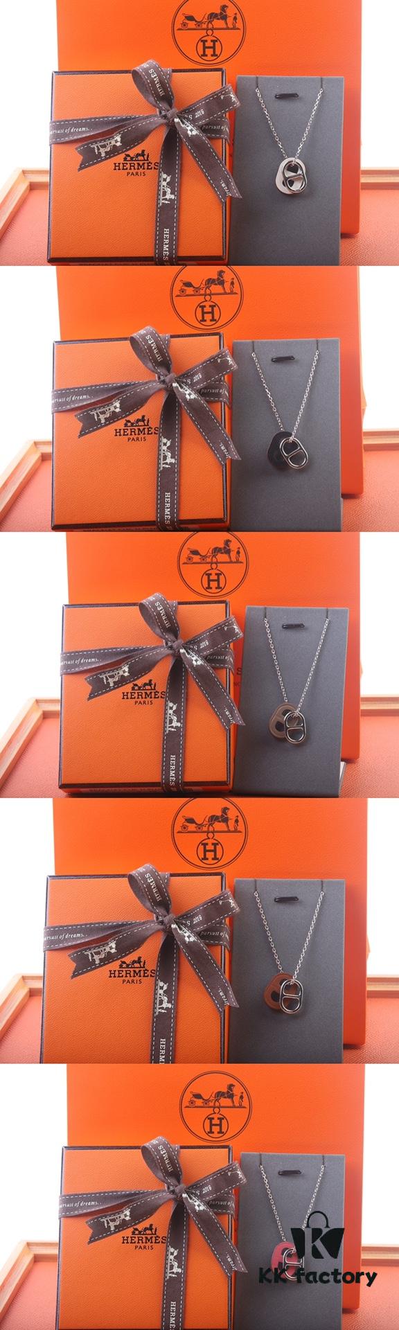 Hermès OMaillon Series Calfskin Necklace