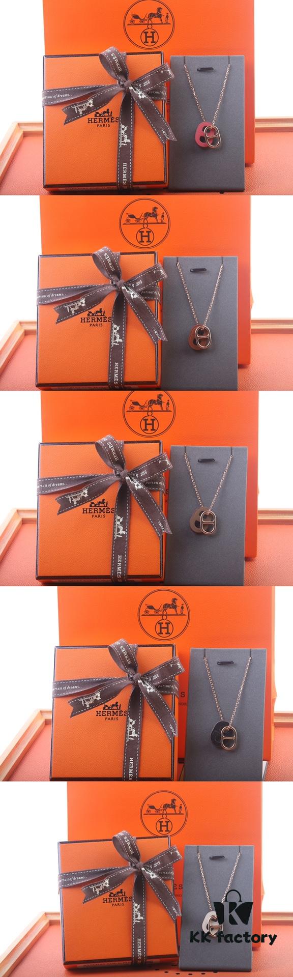Hermes OMaillon Series Calfskin Necklace