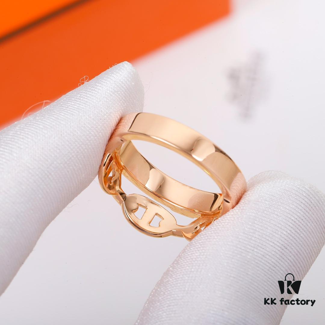 Hermes Pig Nose Two-in-One Ring