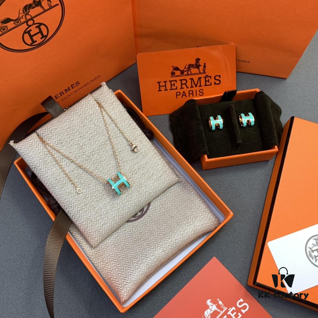 Hermes Necklace - Stud Earrings