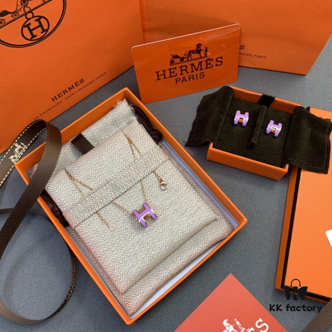 Hermes Necklace - Stud Earrings