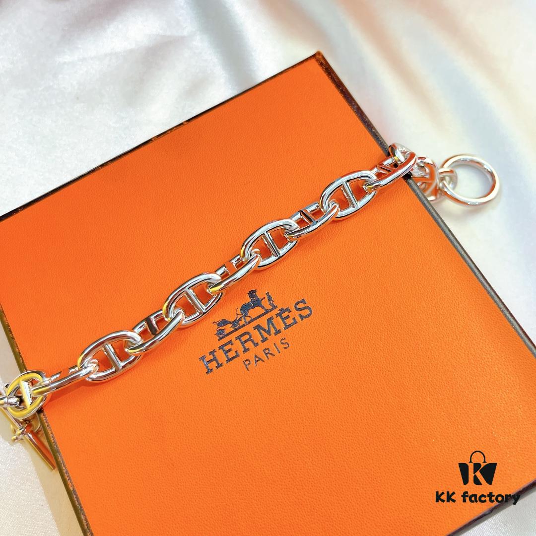 2021 Hermes New Arrival Pig Nose Bracelet, High-End Imported V Gold Plated Mijin, Full Name Influencer Style