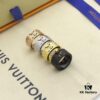 LV Ring Luxury Black and White Bicolor Solid Gold Plated Never Fades Crown LV Louis Vuitton Letter Ring