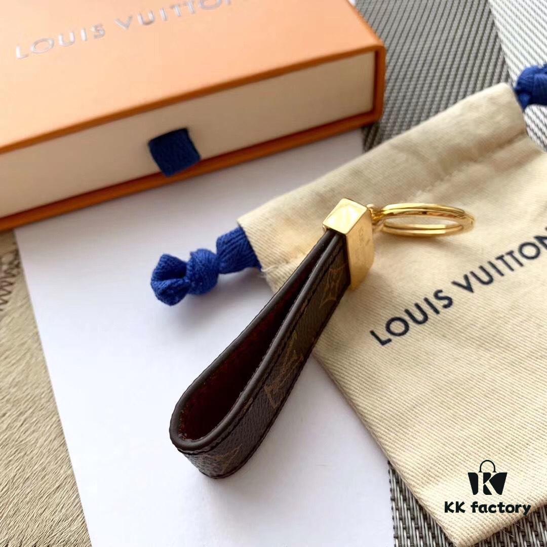 LV Keychain, Perfect for Gifting or Personal Use! Grab It Fast! Made from Authentic LV Monogram Leather with Original Vintage Texture