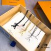 LV Necklace Limited Edition from Boutique, Stainless Steel with 18K Gold Vacuum Plating, Overseas Purchased Pendant, Available in Three Colors