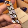 LV Vivienne Sparkling Enamel Full Diamond Bracelet FW Chain Links Patches