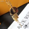 Mini LV Pendant Necklace with Golden Chain