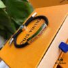 Louis Vuitton LV Monogram Leather Bracelet - Premium Replica, Authentic Brass Hardware, Adjustable Calfskin Interior, Four Classic Patterns, Unisex Design