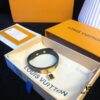 Louis Vuitton Original LV Monogram Leather Bracelet ● Calfskin Lining, Unique Design, Retro and Avant-garde Style