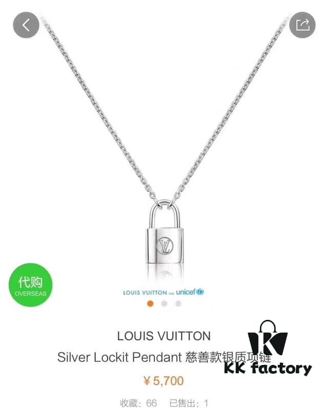 LOUIS VUITTON LOCKIT Charity Pendant Necklace (Proxy Purchase Level Variant, Open to Comparison) – Currently Available at Boutiques