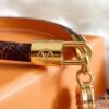 Louis Vuitton LV Monogram Double Leather Strap Bag Bracelet Wristband, Brass Hardware, Calfskin Lining, Vintage and Avant-garde Design, Must-have for Women