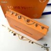 Trendy LV Irregular Flower Bracelet in Rose Gold, Thick Gold Plating, Elegant and Stylish, Adjustable Length