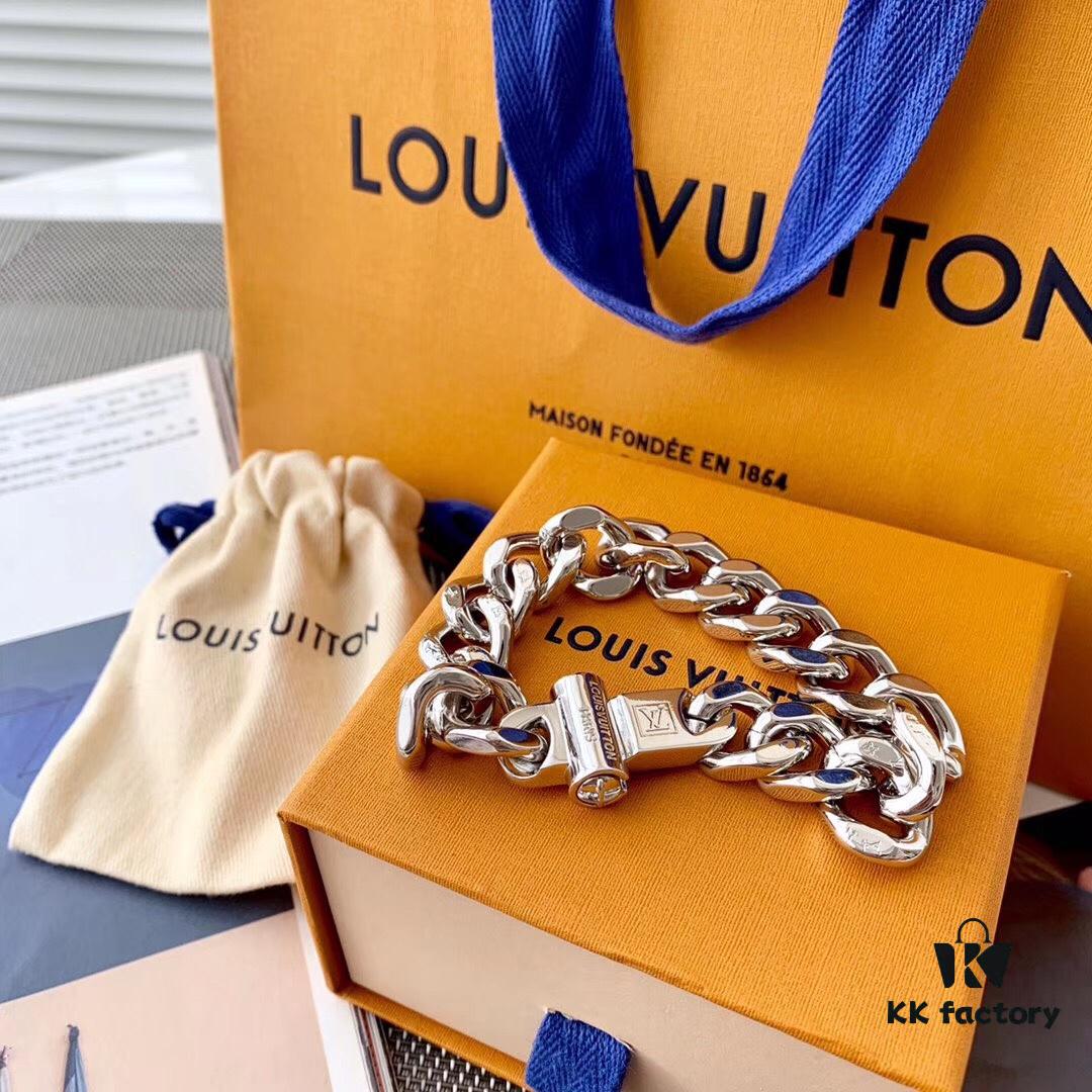 LV CHAIN LINKS Men's Thick Bracelet 2019 Spring and Summer Collection Showcasing Virgil Abloh's Mastery in Jewelry Design