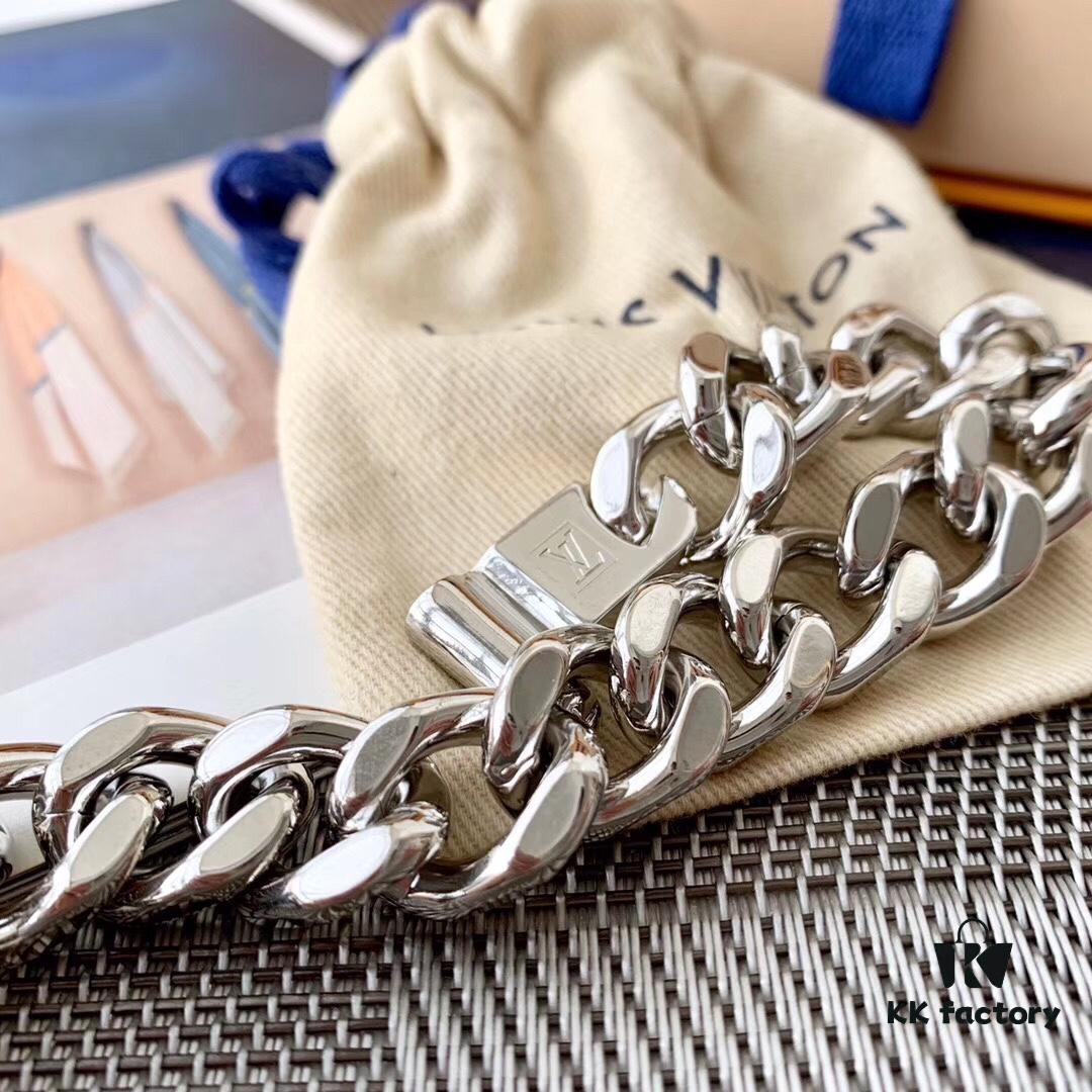 LV CHAIN LINKS Men's Thick Bracelet 2019 Spring and Summer Collection Showcasing Virgil Abloh's Mastery in Jewelry Design