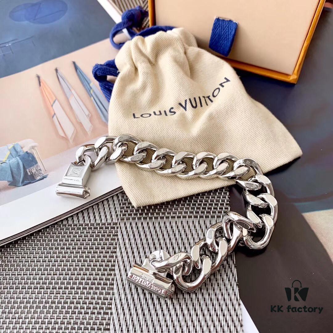 LV CHAIN LINKS Men's Thick Bracelet 2019 Spring and Summer Collection Showcasing Virgil Abloh's Mastery in Jewelry Design