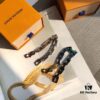 LV by Virgil Abloh Monogram Limited Edition Bracelet, Unisex Design, Stainless Steel with Colorful Chain Links and Engraved Logo Detail