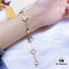 New LV Louis Vuitton Braided Bracelet with White Mother-of-Pearl