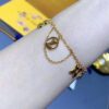 Luxury LV Irregular Monogram Bracelet in Rose Gold, Thick Electroplated Elegant Design, Adjustable Length