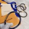 Louis Vuitton LV Monogram Canvas Leather Strap Unisex Bracelet