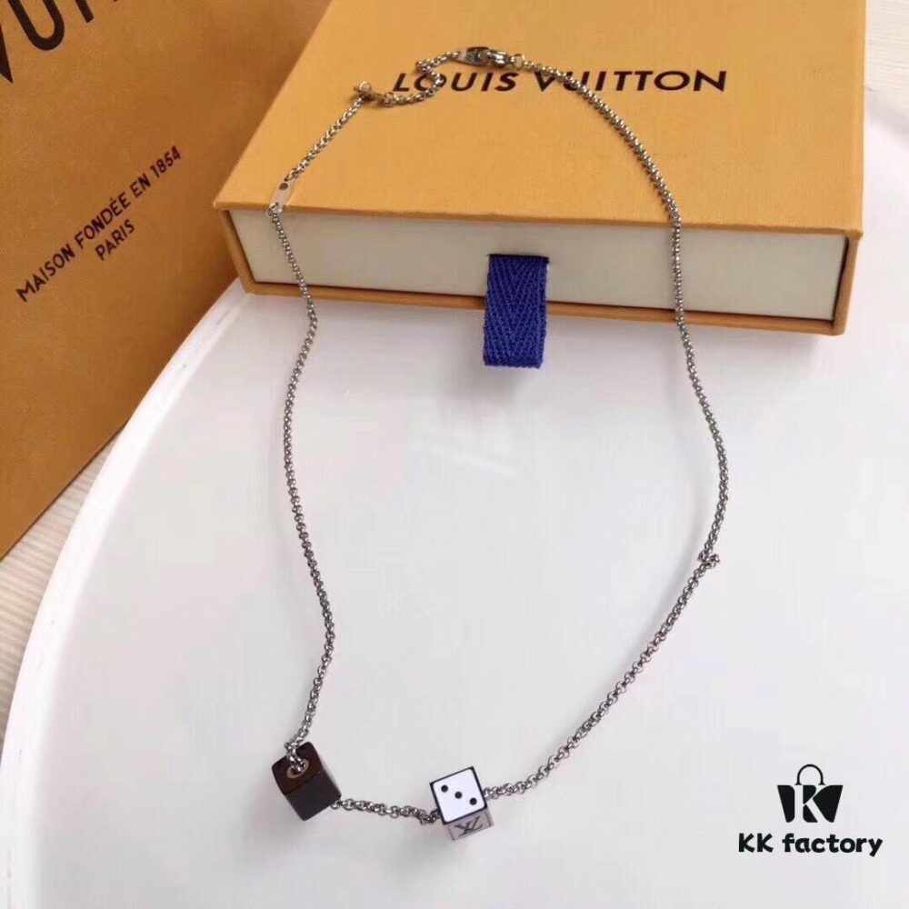 LV Dice Necklace – Sometimes, All You Need to Be a Trendsetter Is One Necklace! GAMBLING DICE Pendant Necklace!