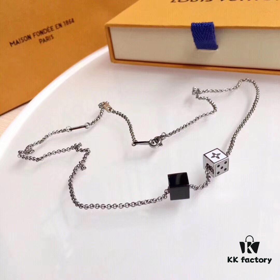LV Dice Necklace – Sometimes, All You Need to Be a Trendsetter Is One Necklace! GAMBLING DICE Pendant Necklace!