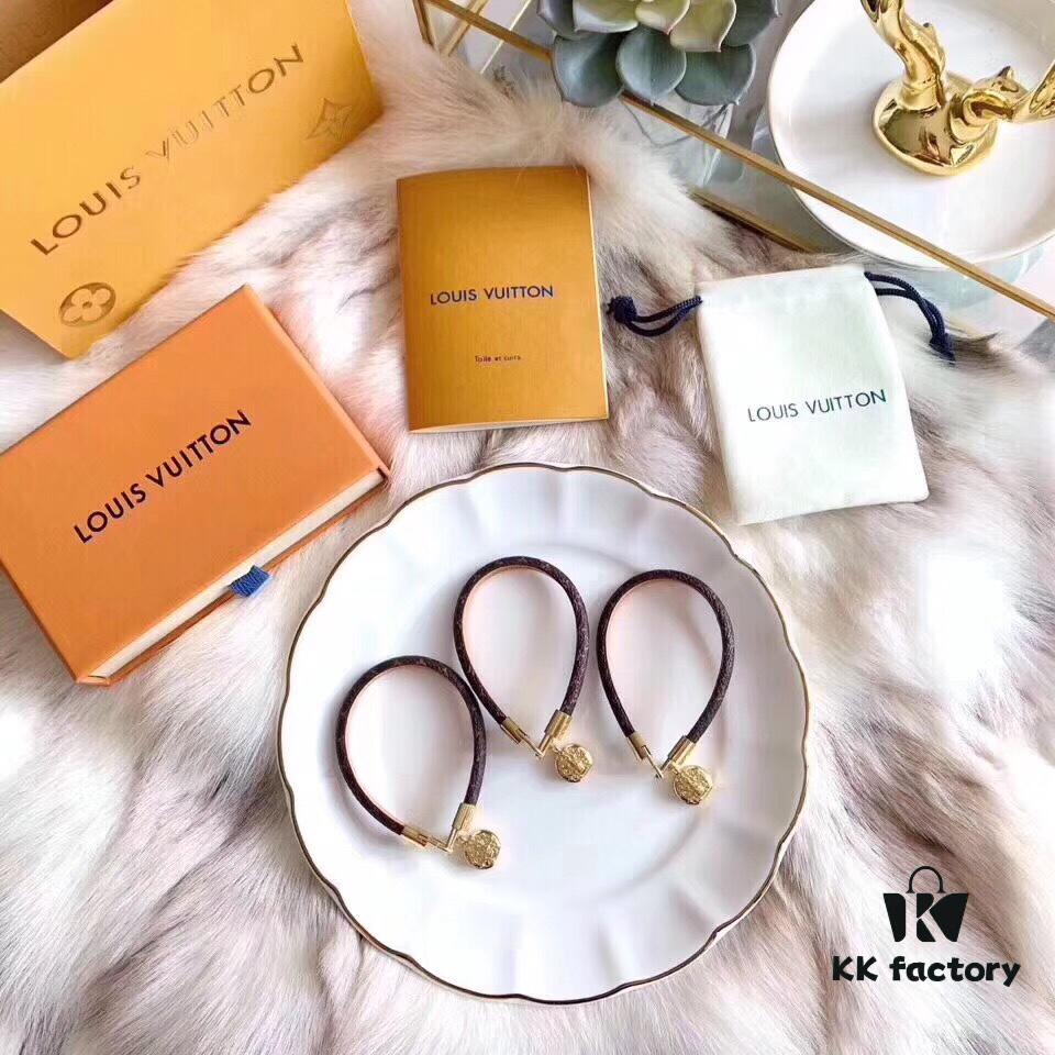 Louis Vuitton LV Double-Layer Monogram Checkered Lock Bracelet