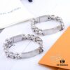 LV Long Plaque Chunky Bracelet, Unisex Design, Stylish and Rugged Look, Available in Male and Female Sizes