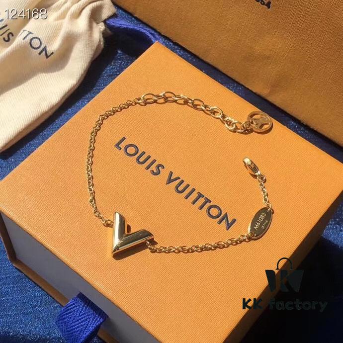 Louis Vuitton Classic V-Shaped Bracelet, 18cm Adjustable Chain, Limited Edition