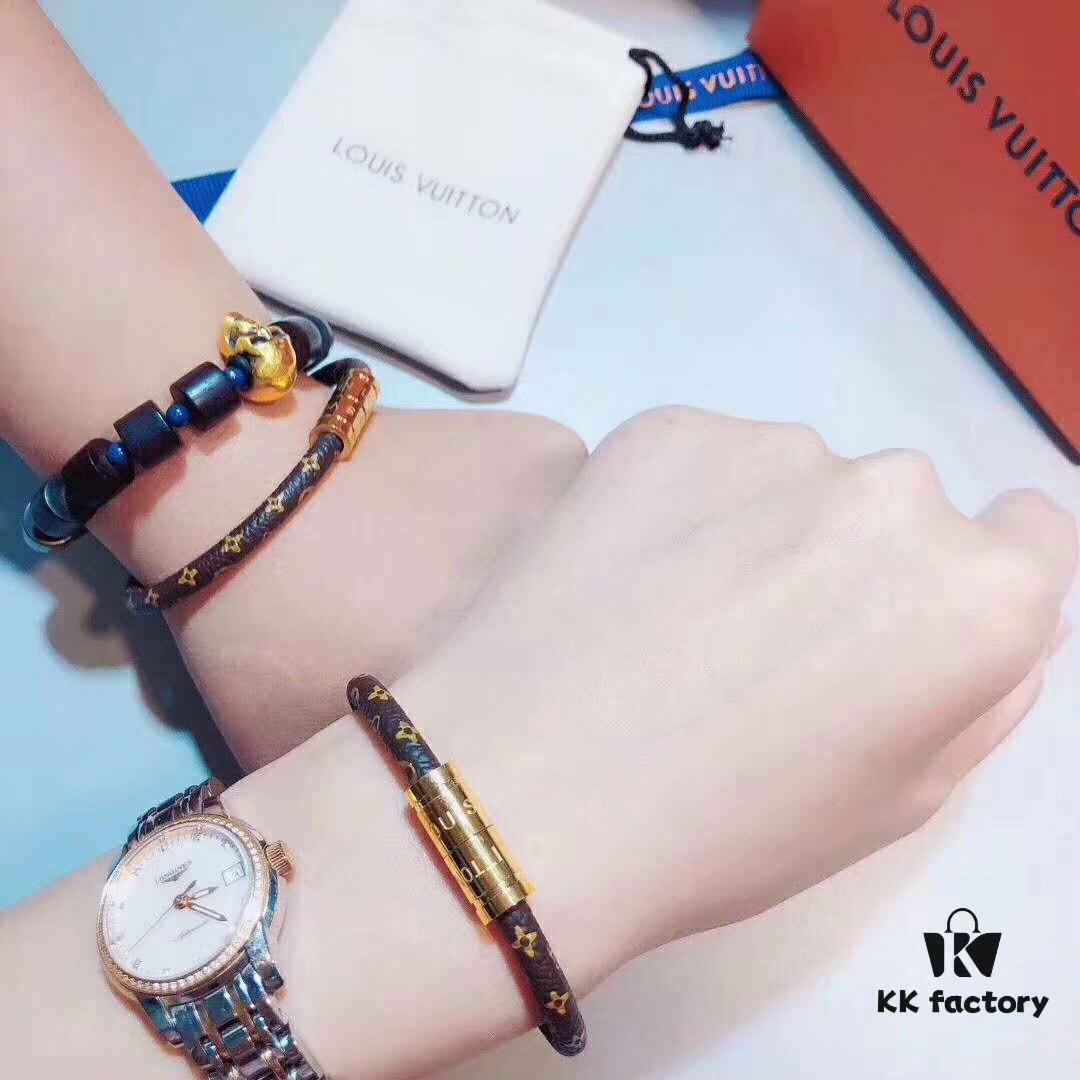 Louis Vuitton Brown Monogram Couple's Leather Strap