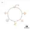LV Louis Vuitton Letter Multiflower Bracelet, Thick Gold Plating, Elegant and Refined, Stylish and Versatile