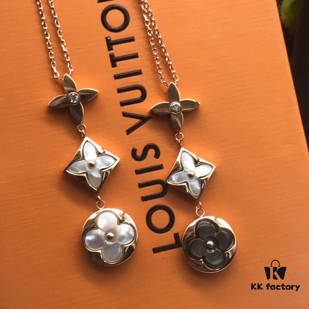 LV Natural Mother-of-Pearl Necklace, Upgraded Design with Enhanced 3D Inlay Craftsmanship