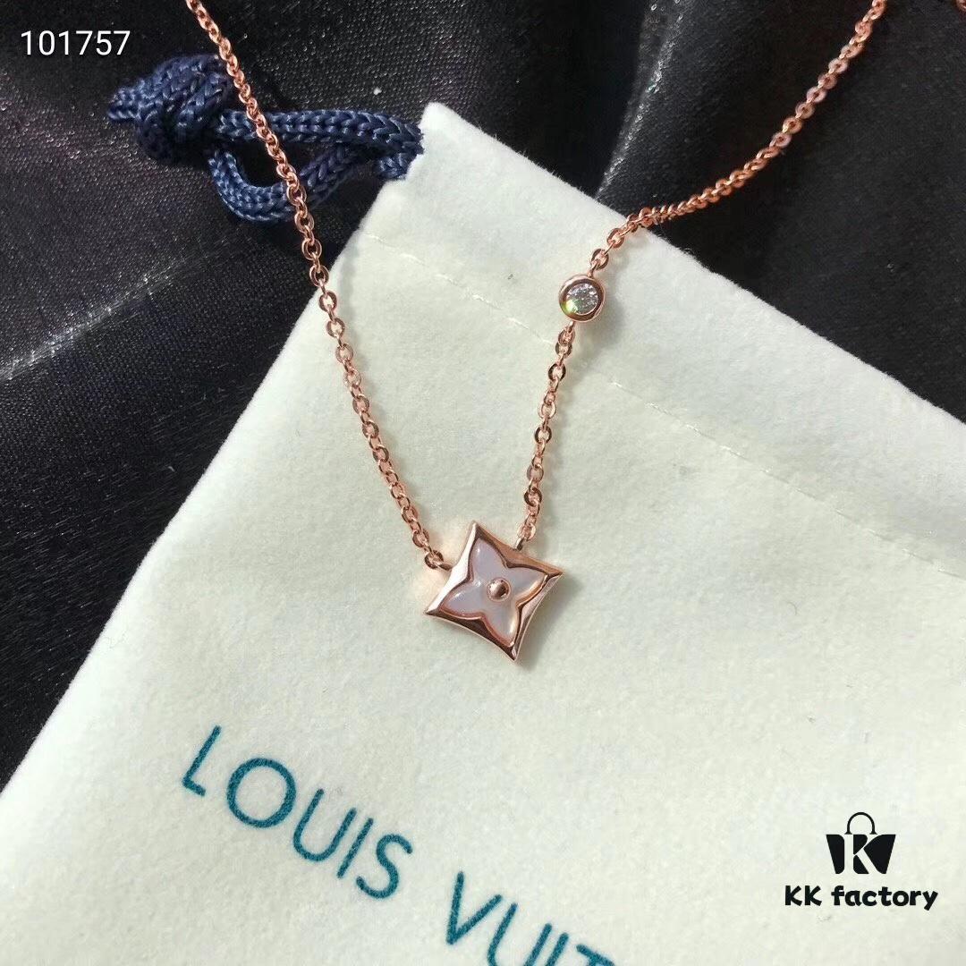 LV Classic Monogram White Shell Necklace