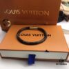 Custom Real Photo ✈️⭐️ Louis Vuitton LV Monogram Leather Bracelet ● Brass Material Matching Store Version, Calfskin Lining, Hot Selling Item, Unique Design, Retro and Avant-Garde, Must-Have for Elegant Women
